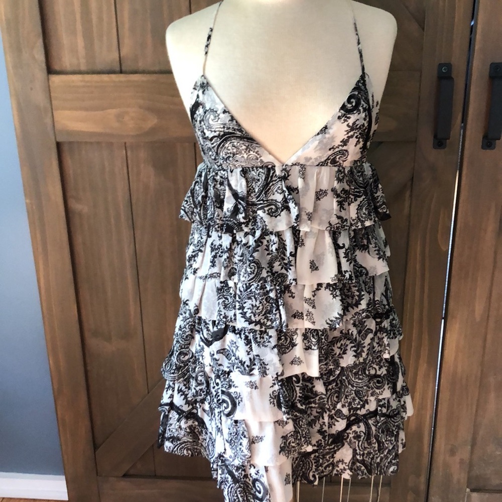 Imasu size small 100% silk tiered dress